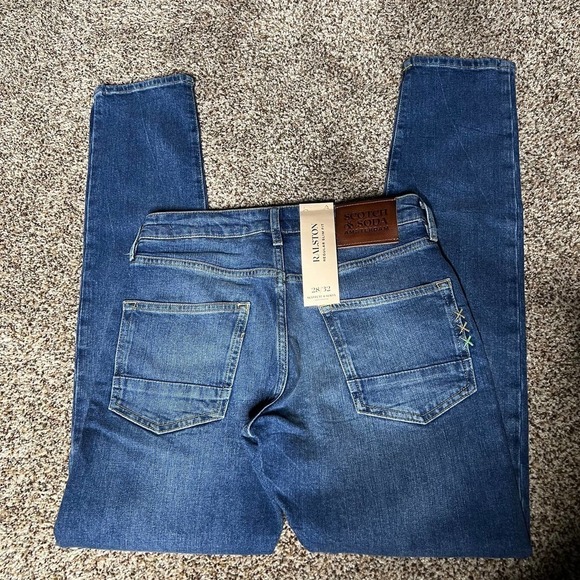 NWT Scotch & Soda Mens Blue Denim Ralston Style Slim Fit Jeans Medium Wash 28x32 - Picture 3 of 12